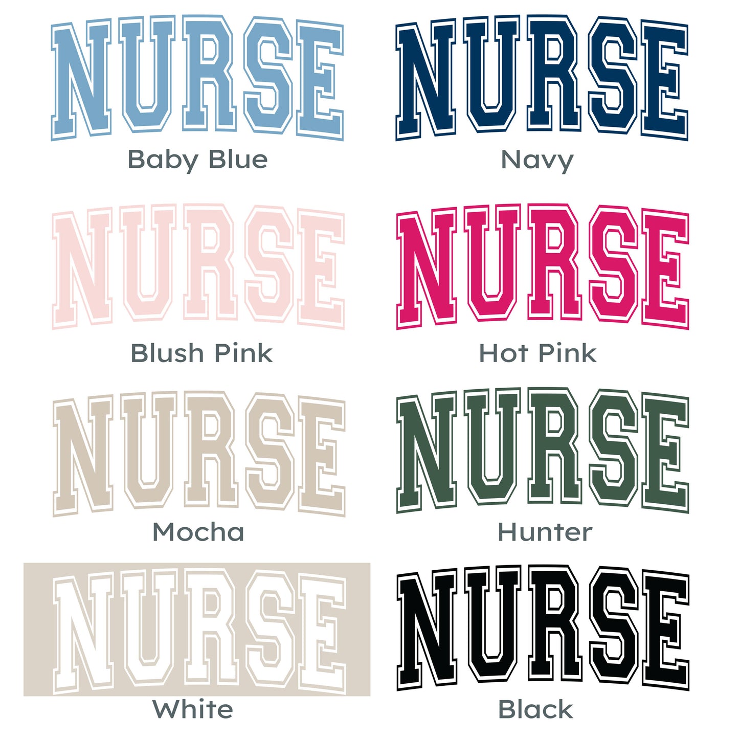 Varsity NURSE Gemma Crewneck Sweatshirt