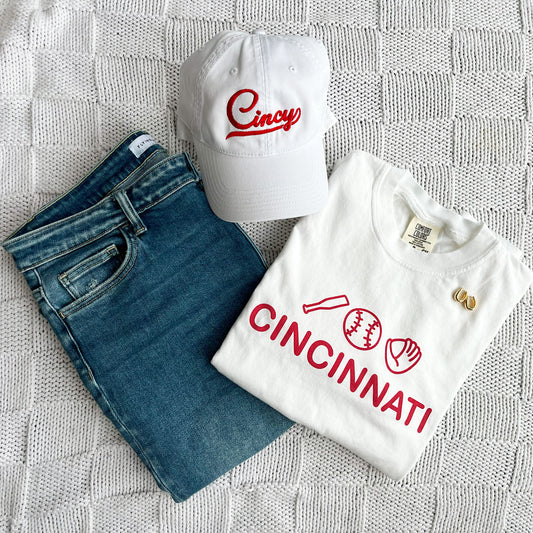 Cincy Embroidered Adult Baseball Hat
