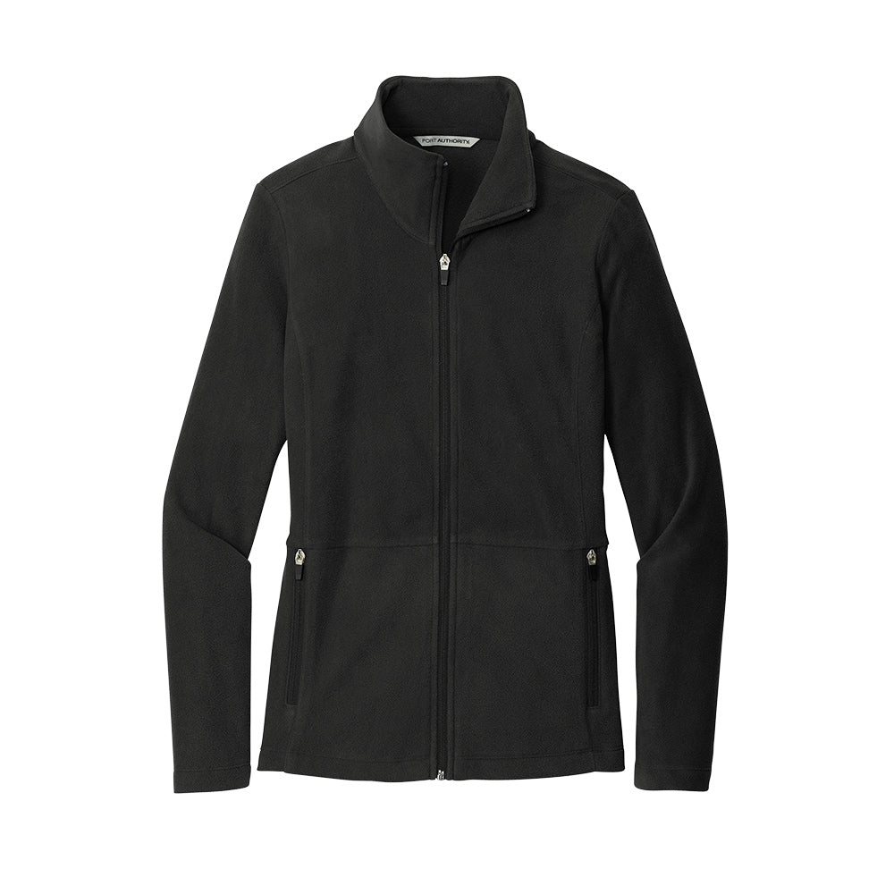 Black Full-Zip Microfleece Medical Jacket