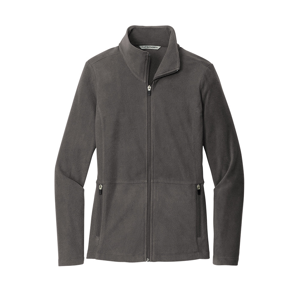 Pewter Gray Full-Zip Microfleece Medical Jacket