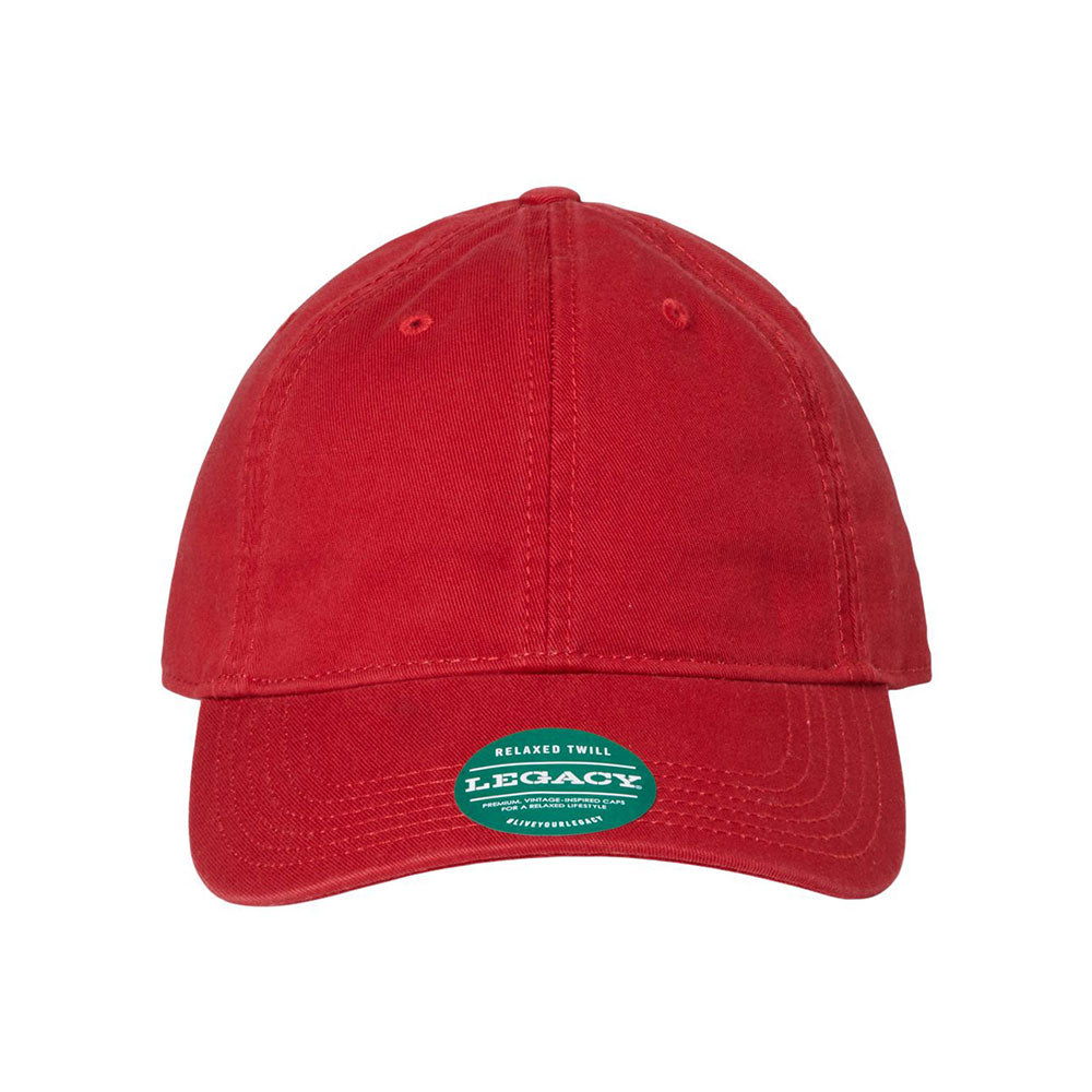 scarlet red baseball hat