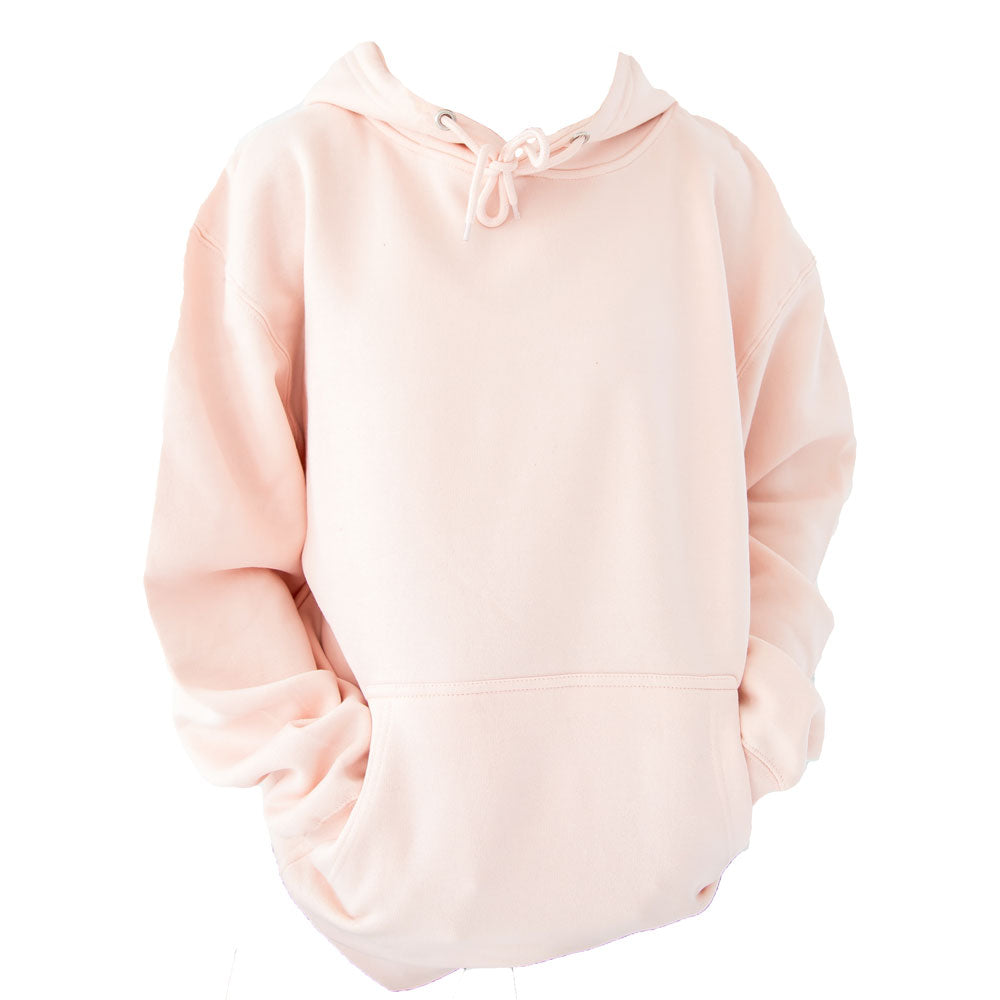 pale pink hoodie
