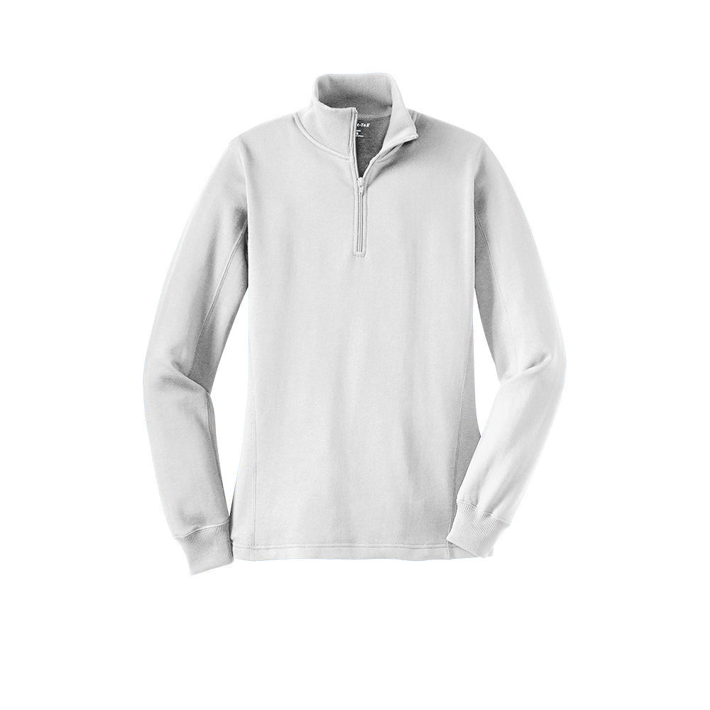 white quarter zip sweatshirt