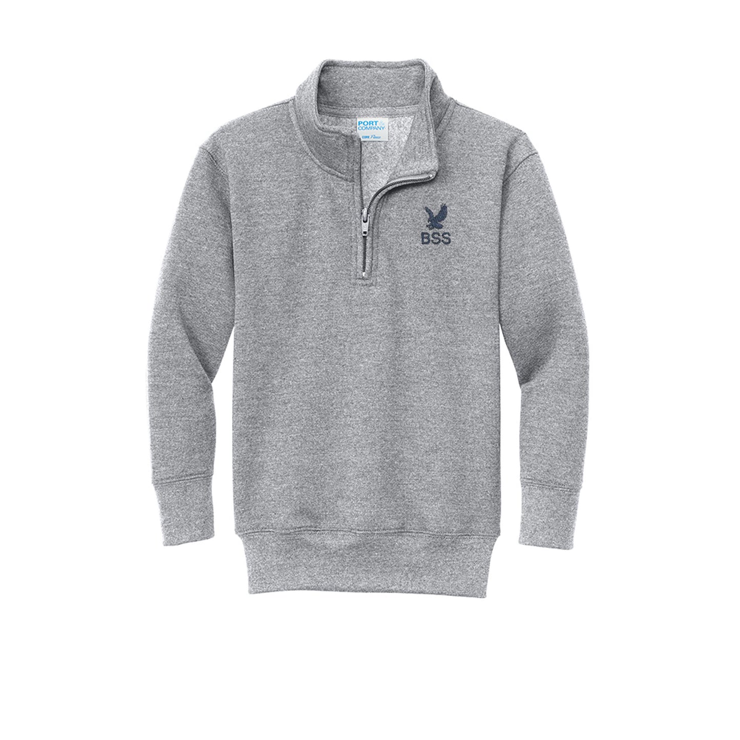 BSS Eagle Embroidered Youth Embroidered Quarter Zip
