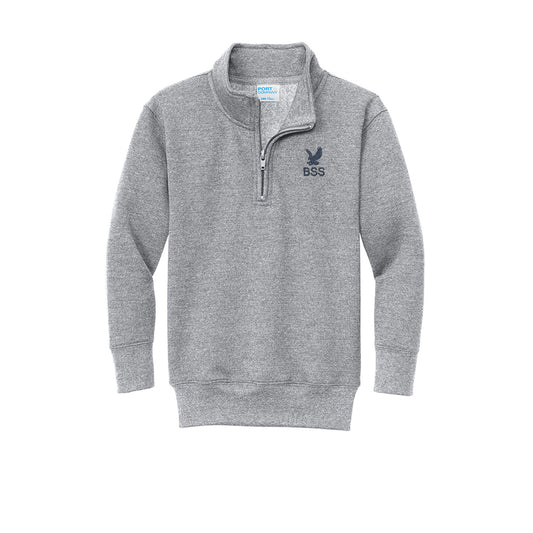 BSS Eagle Embroidered Youth Embroidered Quarter Zip