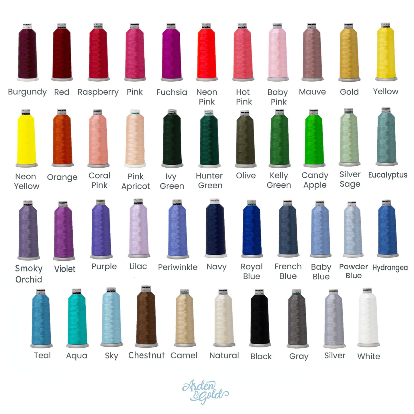 thread color sheet