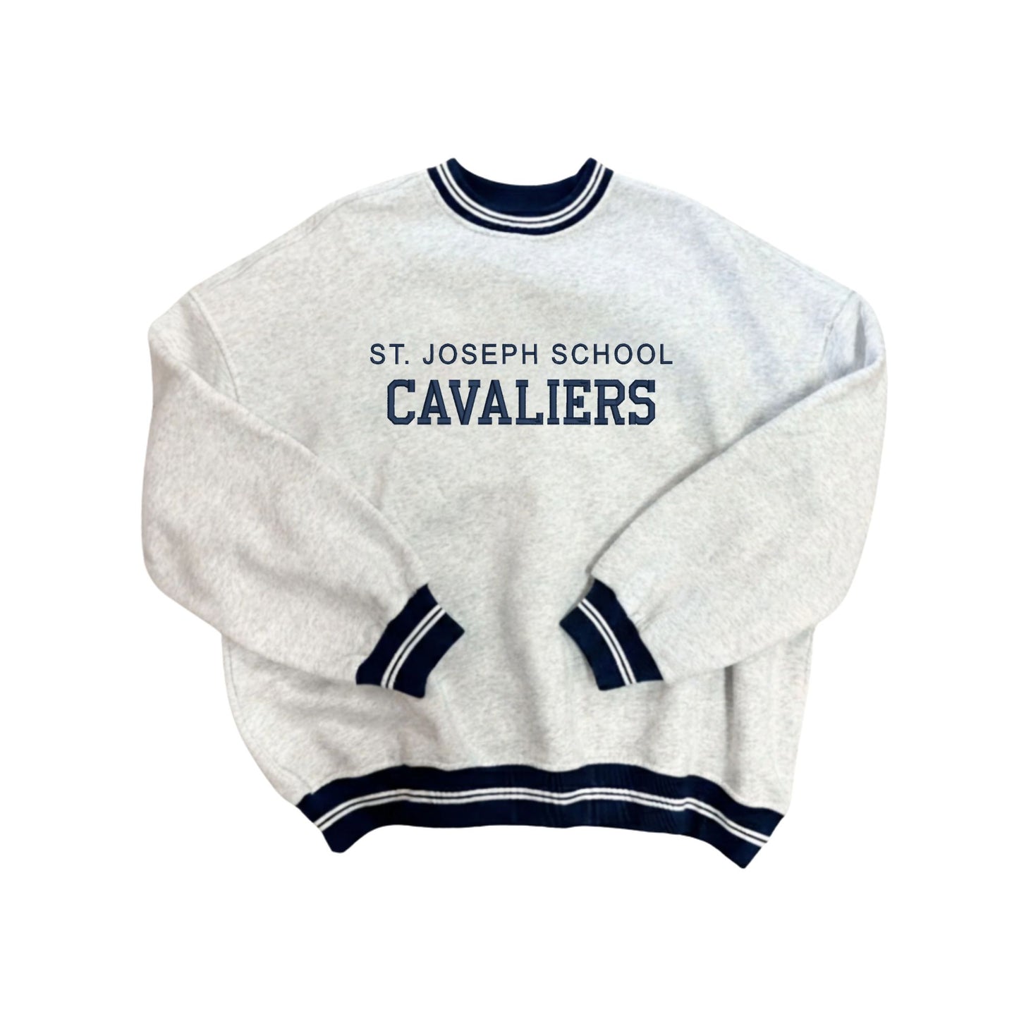Oversized SJS Cavaliers Embroidered Crewneck Heavyweight Sweatshirt | SJS EJ
