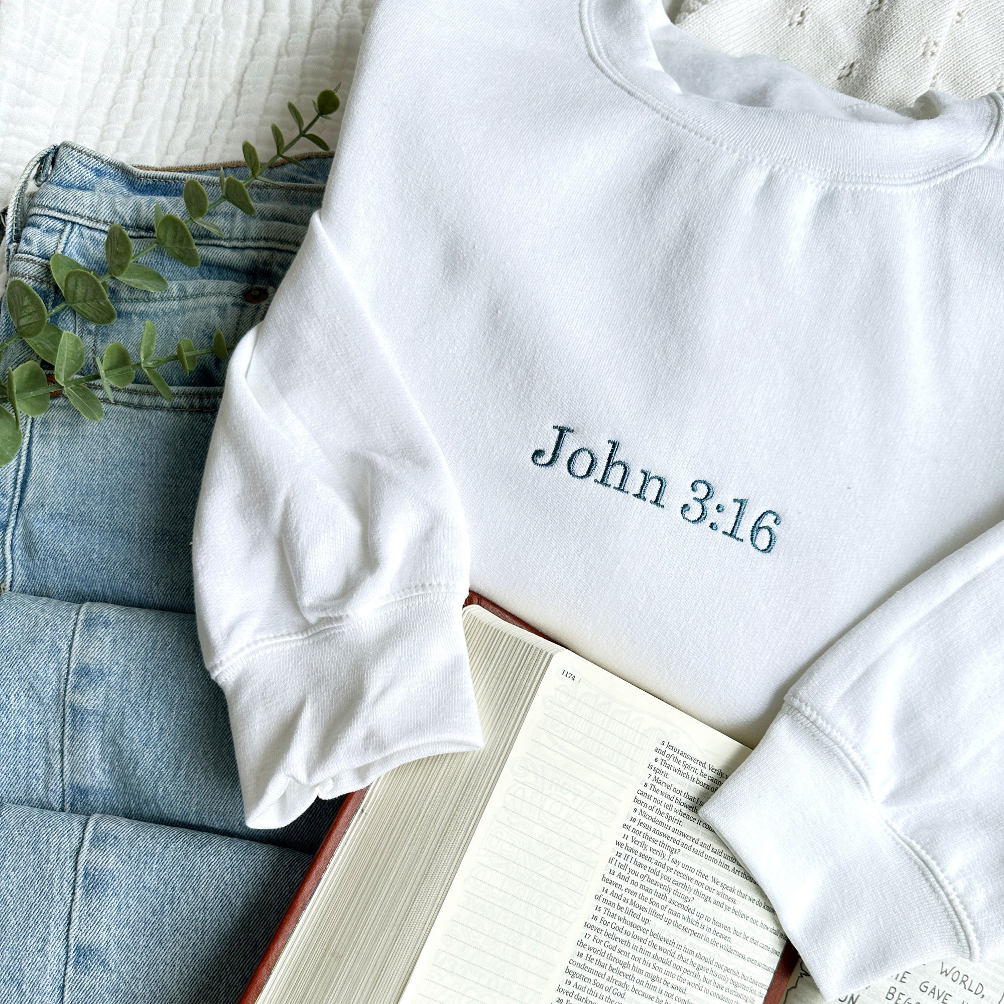 Custom Bible Verse Embroidered Sweatshirt