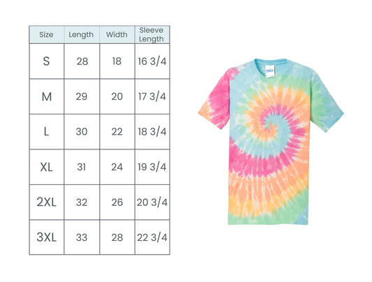 DTG Print 3 & 2 | Adult Tie-Dye T-Shirt| Immanuel Baptist Church