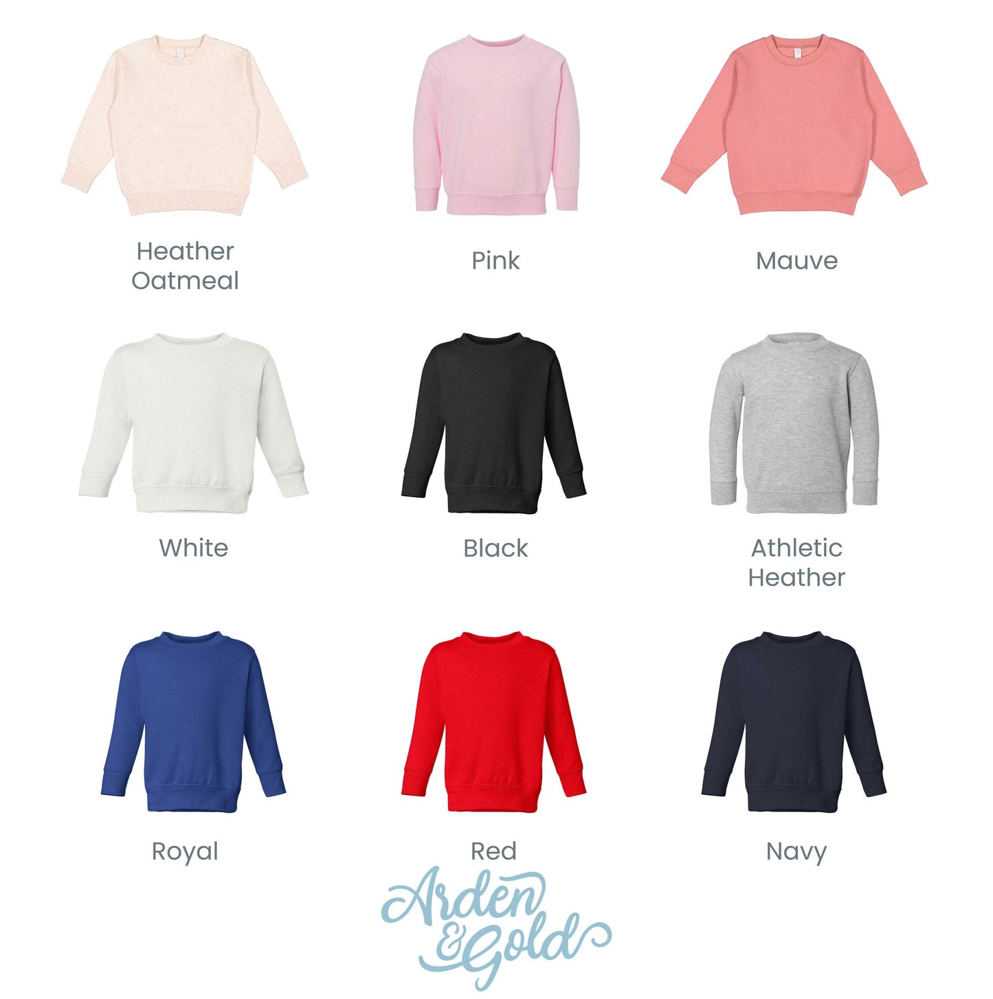 Toddler Neckline Name and Heart Embroidered Charlie Sweatshirt