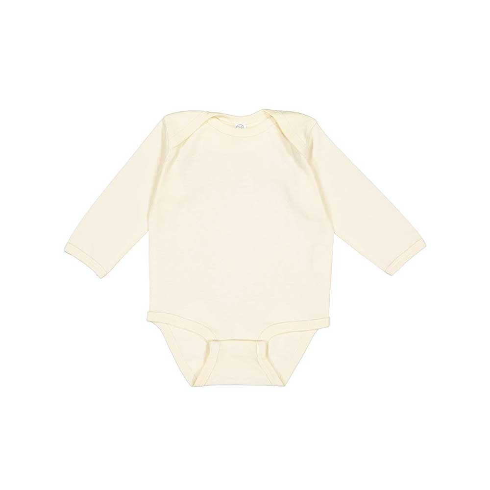 natural long sleeve infant bodysuit