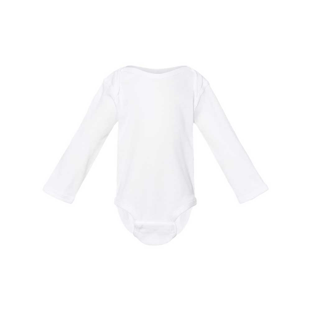 white long sleeve infant bodysuit