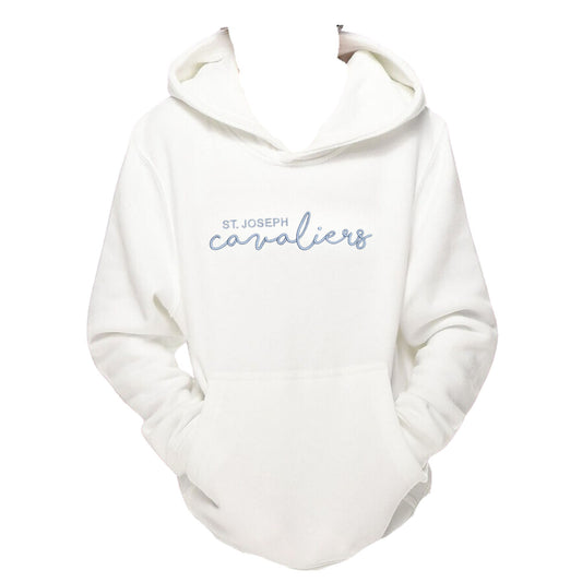 Youth St. Joseph Cavaliers Script Embroidered Hoodie Sweatshirt | SJSE6Y