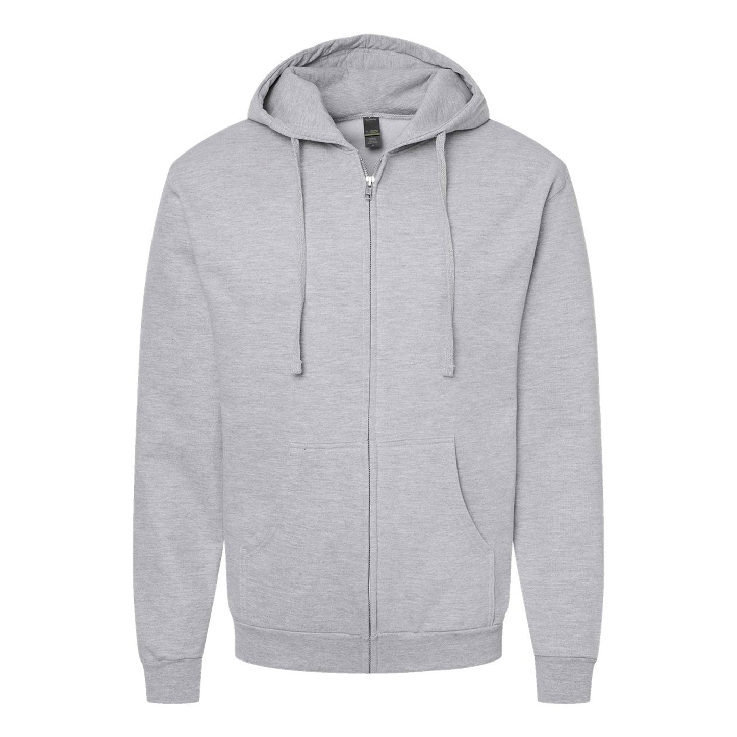 heather gray full zip jacket