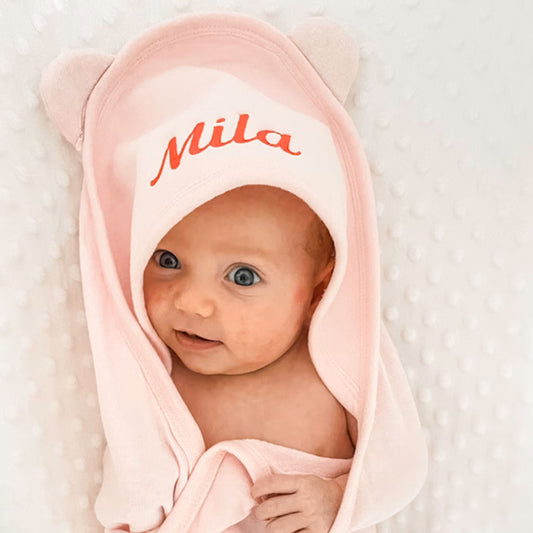 Monogrammed Hooded Baby Towel With Ears