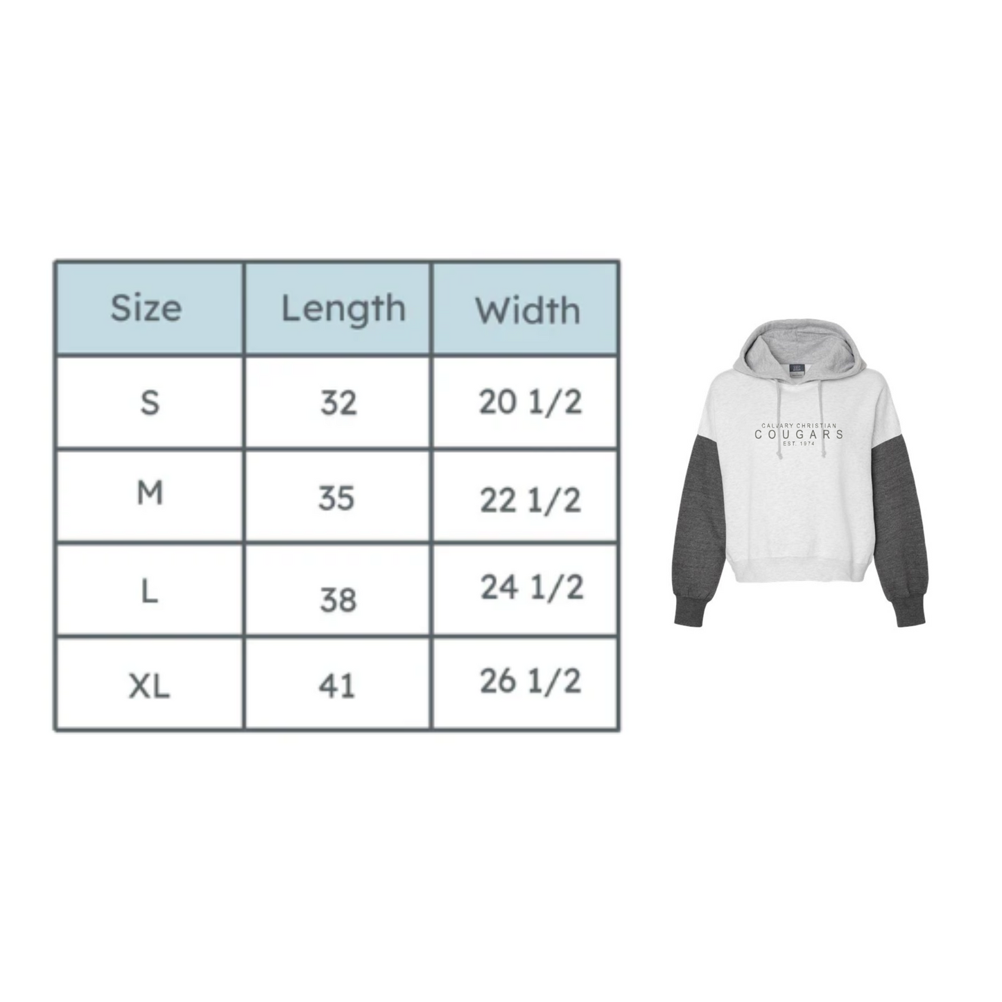 Embroidered Cougars Women's Color Block Cropped Hoodie | CCS_S_E5A