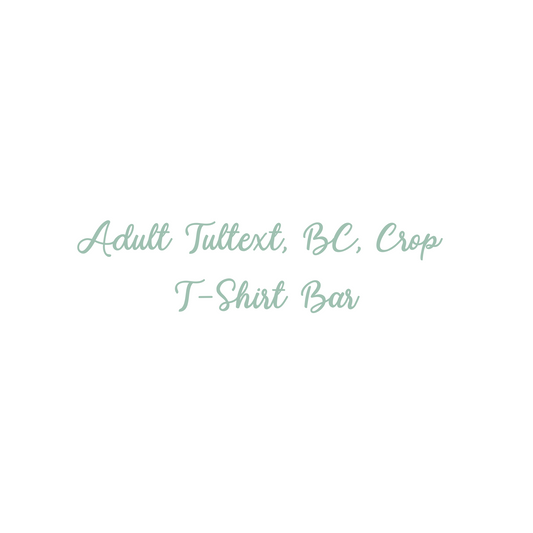 Adult Tultex, BC, Cropped T-Shirt Bar