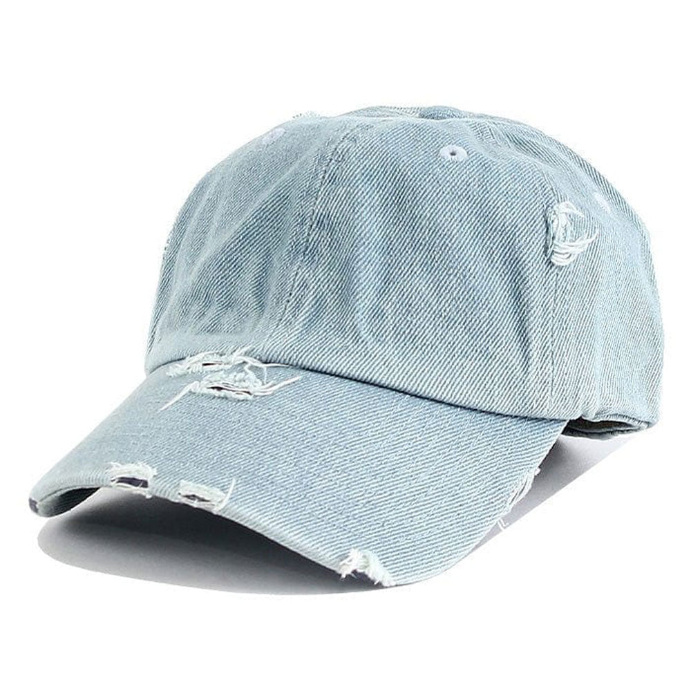 light denim distressed hat