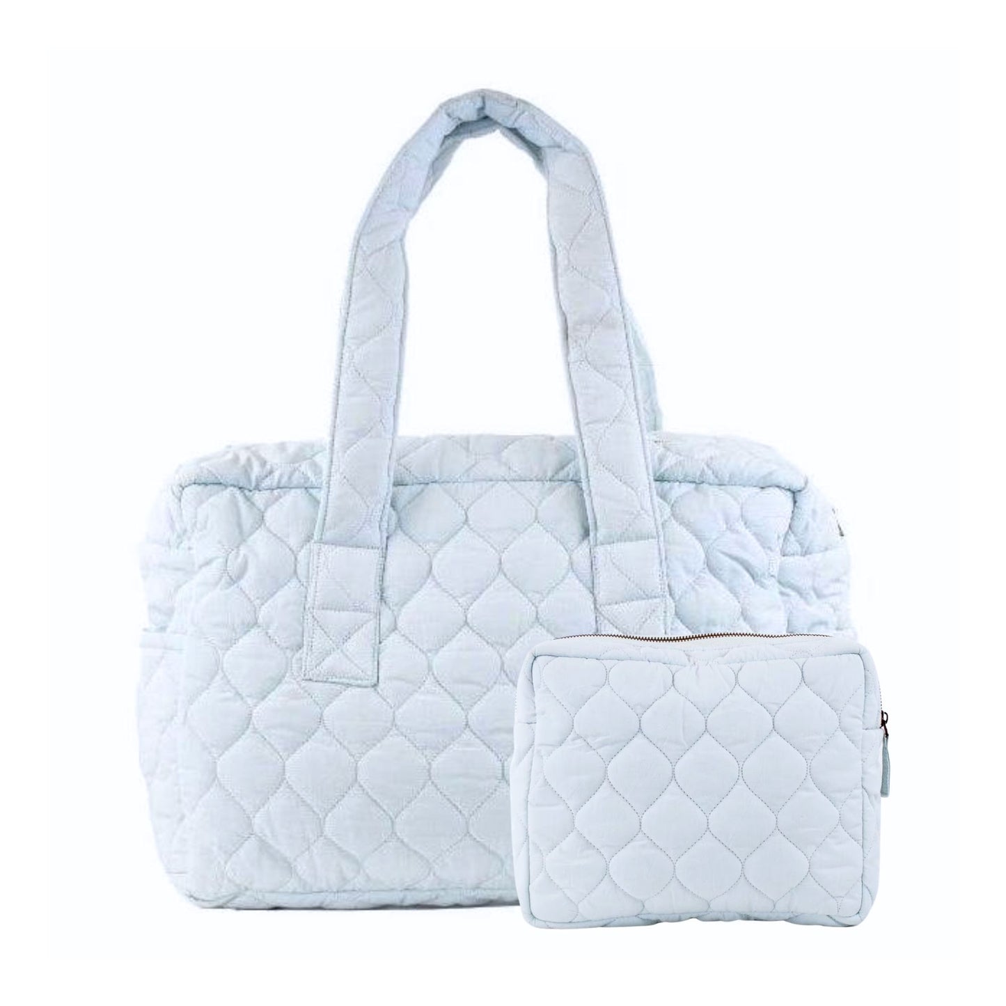 Karoline Quilted Duffle and Cosmetic Bag