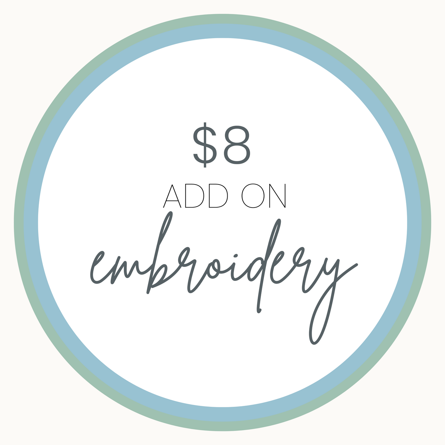 Monogram Add On