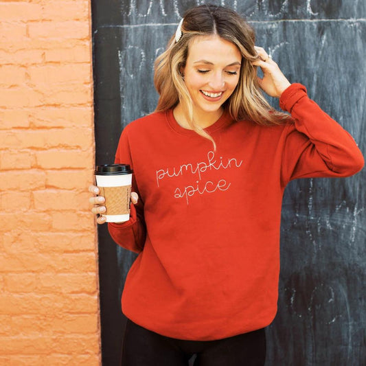 Pumpkin Spice Drop Shoulder Sweatshirt