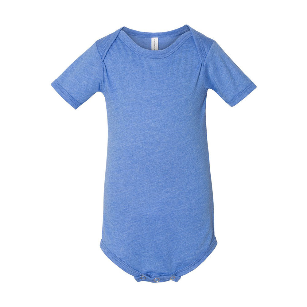 heather carolina blue short sleeve bodysuit