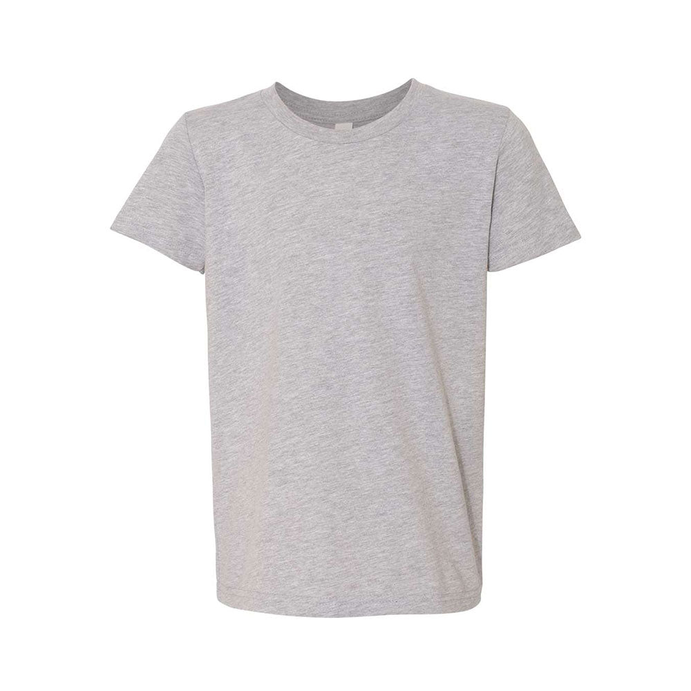 athletic heather bella and canvas youth tee