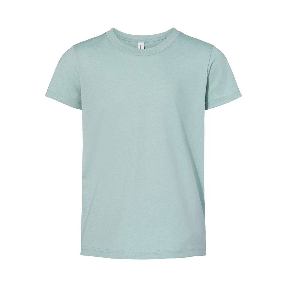 heather dusty blue bella and canvas youth tee