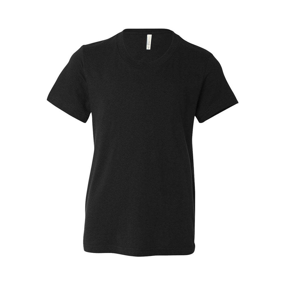 black bella and canvas youth tee