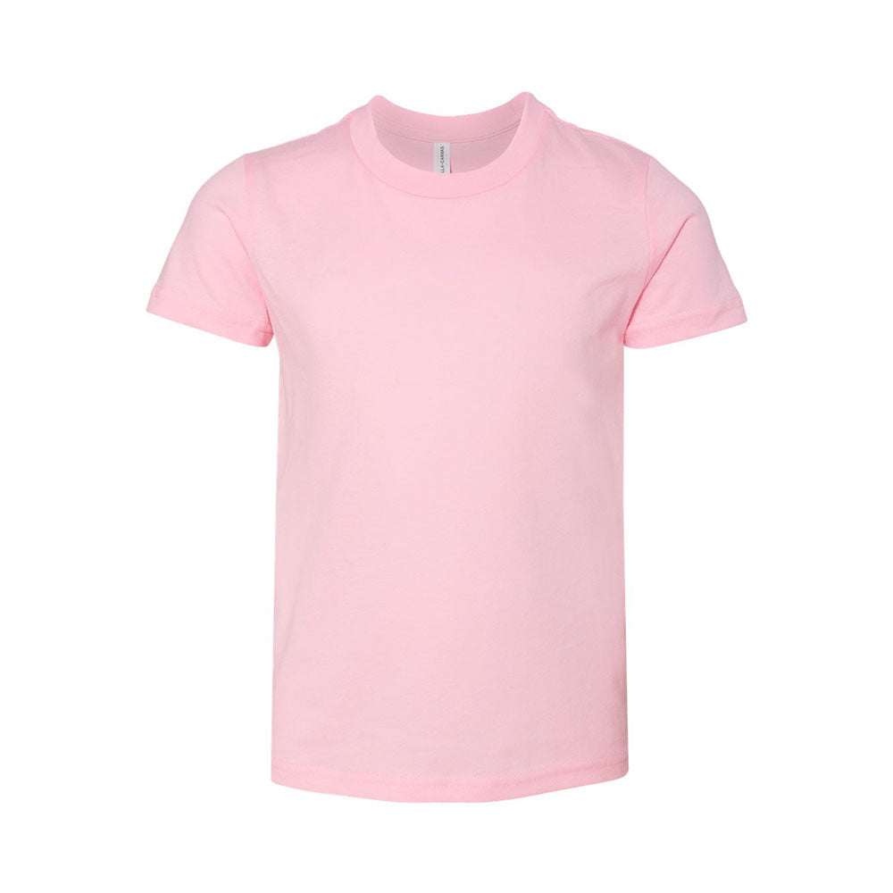 pink bella and canvas youth tee