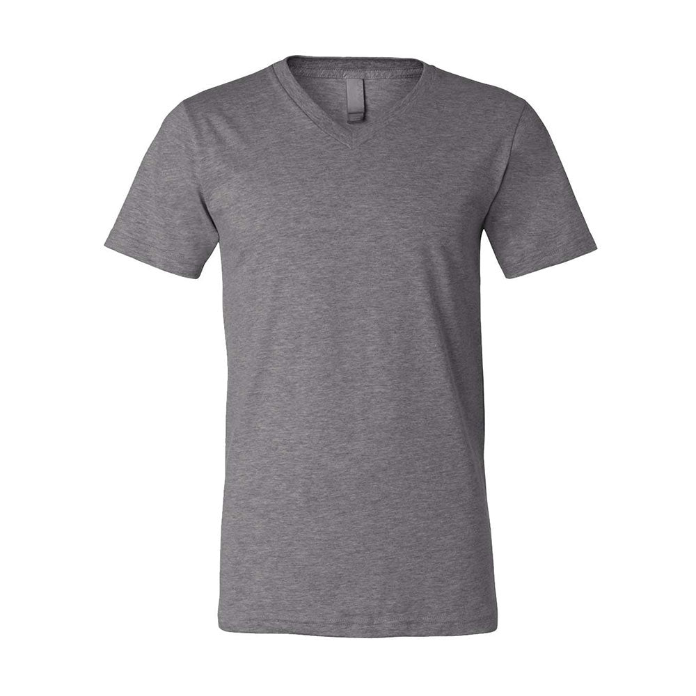 deep heather vneck bella and canvas tshirt