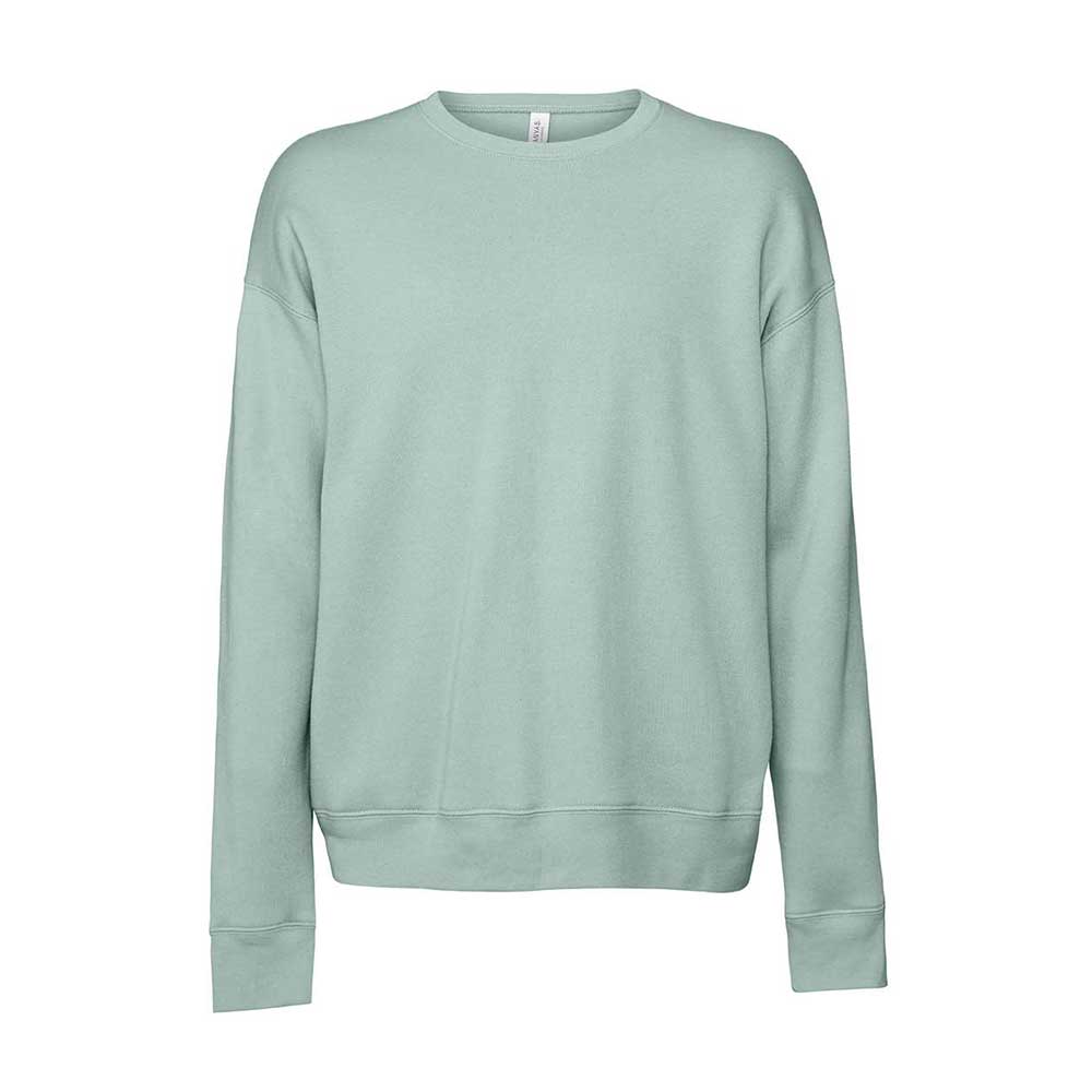 dusty blue bella and canvas drop shoulder crewneck sweatshirt