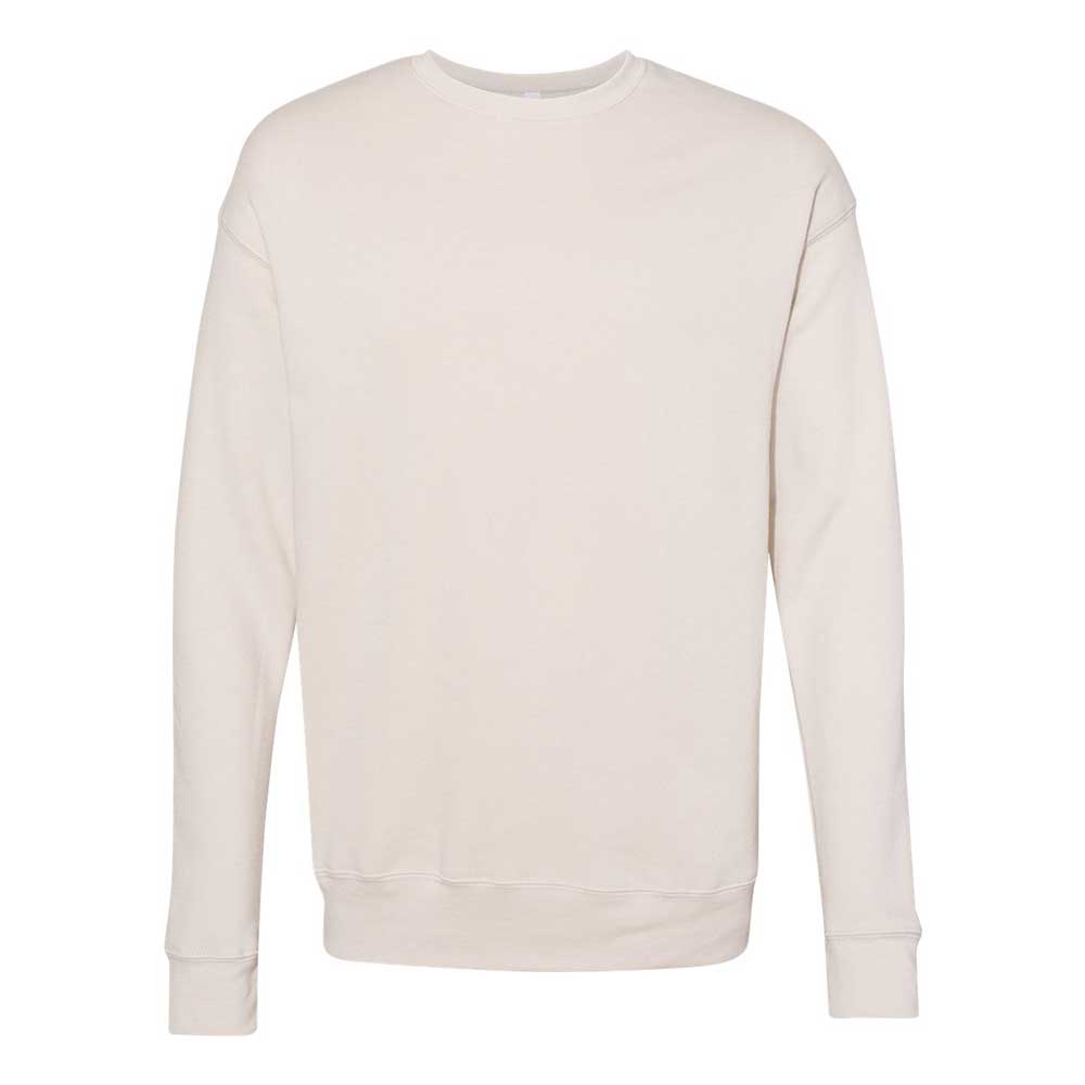 heather dust bella and canvas drop shoulder crewneck sweatshirt