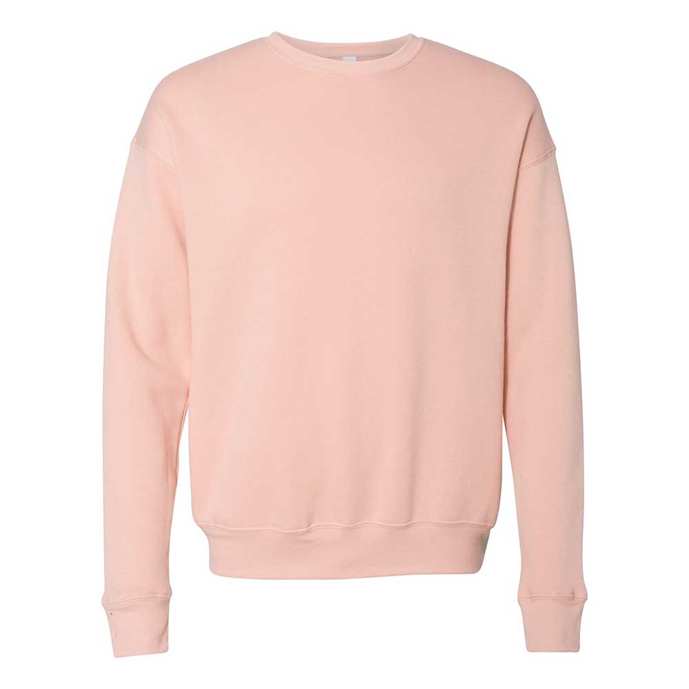 peach bella and canvas drop shoulder crewneck sweatshirt