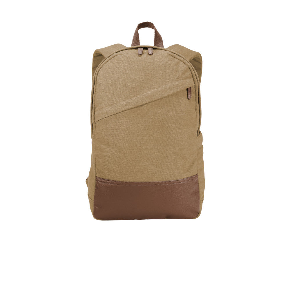 khaki backpack