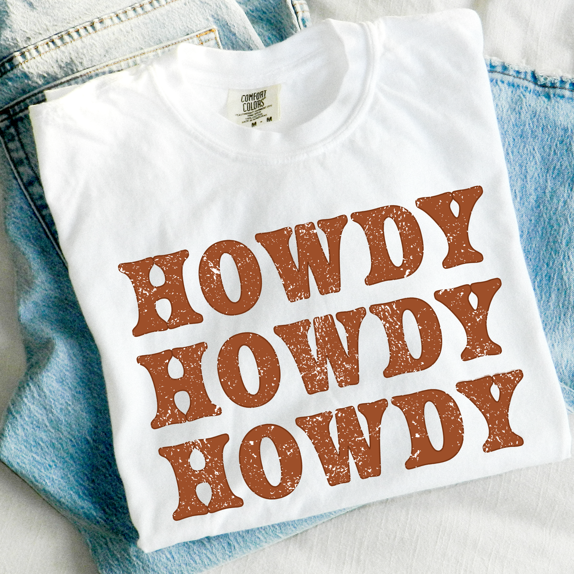 Distressed Howdy Comfort Colors Shirt