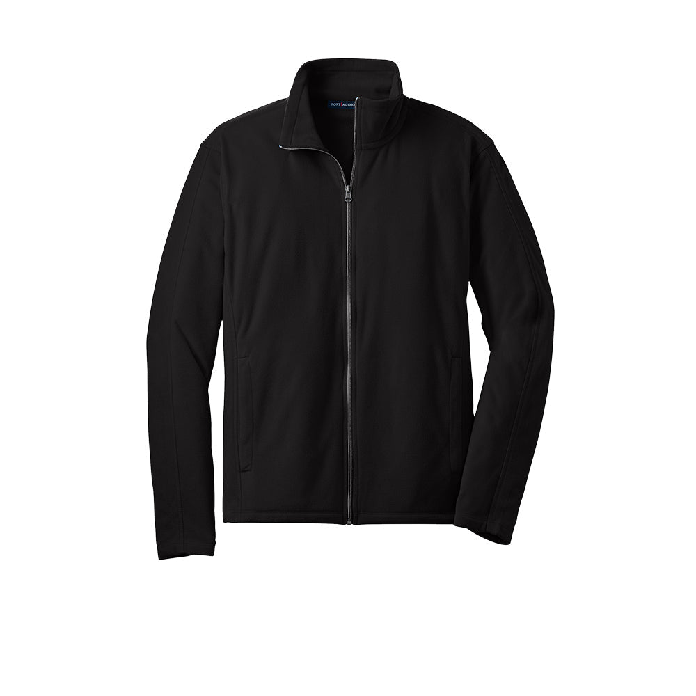 men's black lightweight fleece full zip
