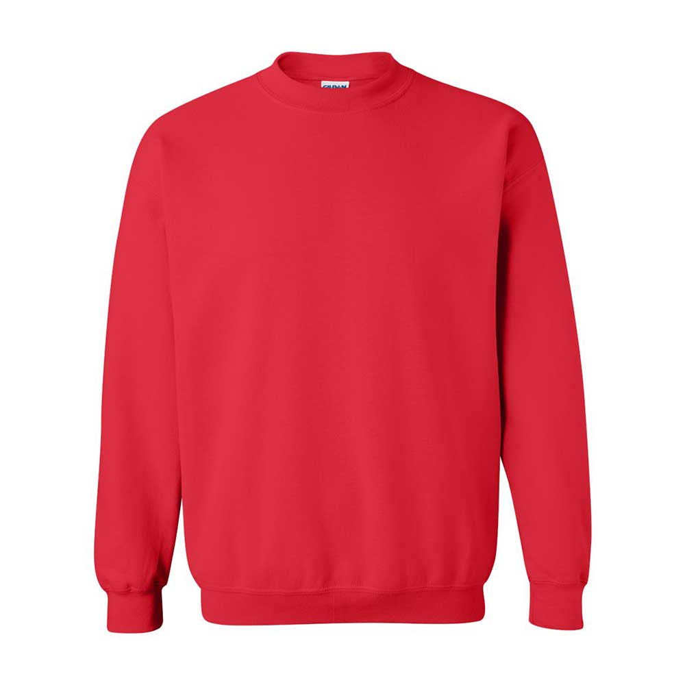 red crewneck pullover sweatshirt