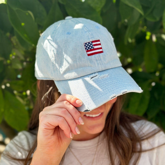 Mini American Flag Baseball Cap