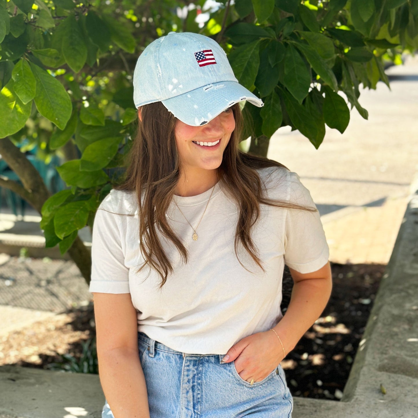 Mini American Flag Baseball Cap