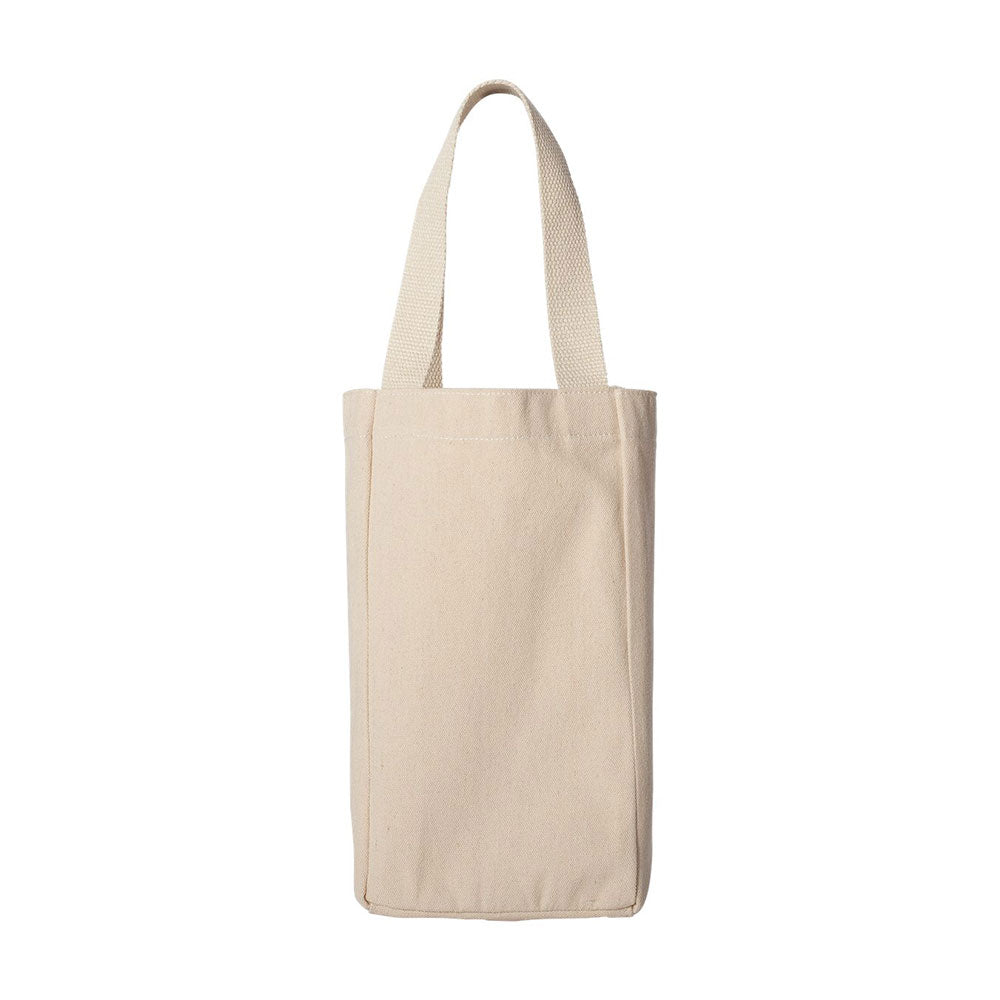 natural double wine bottle tote
