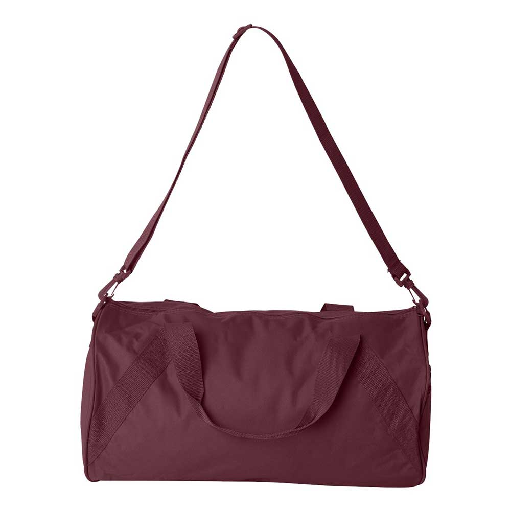maroon duffle