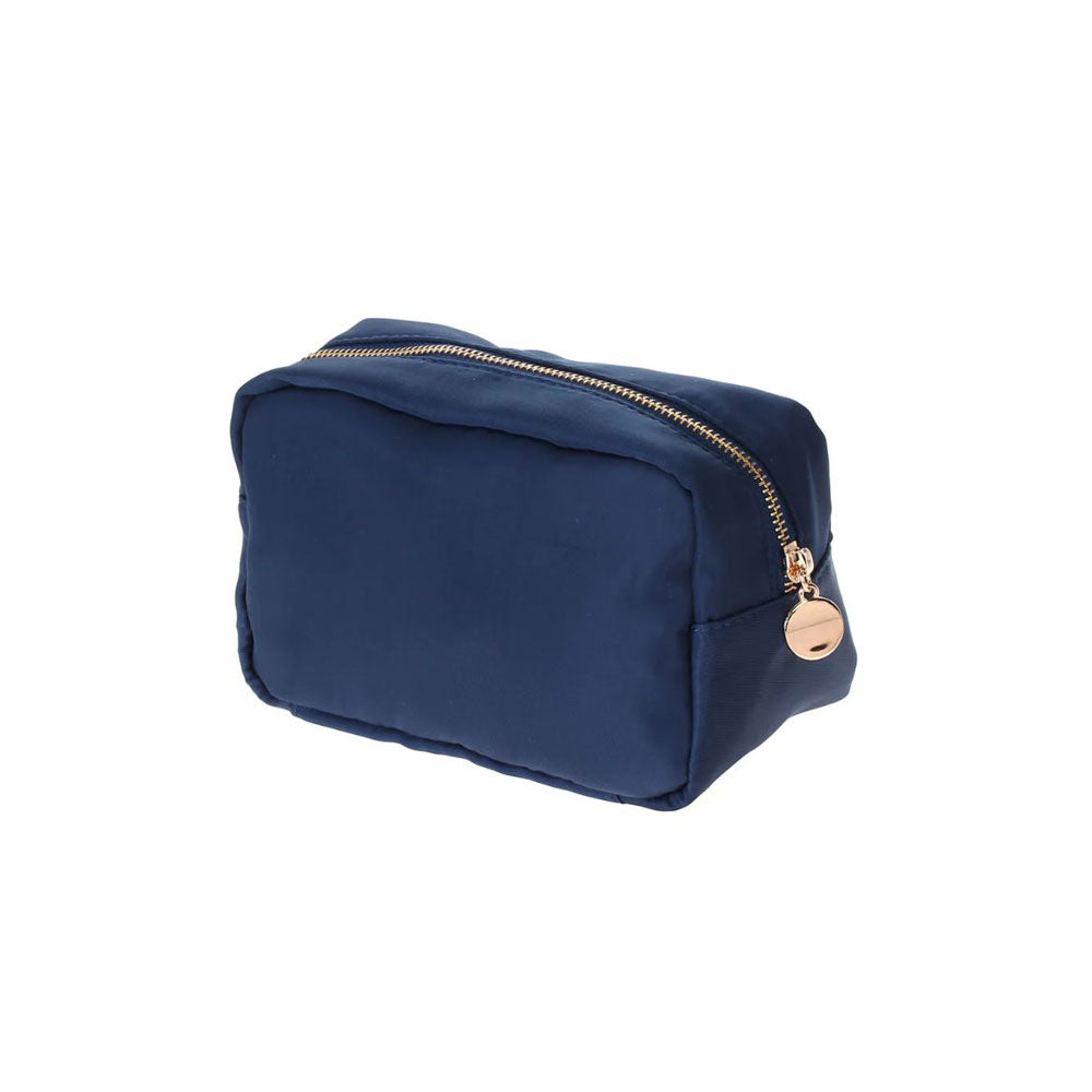 navy nylon pouch
