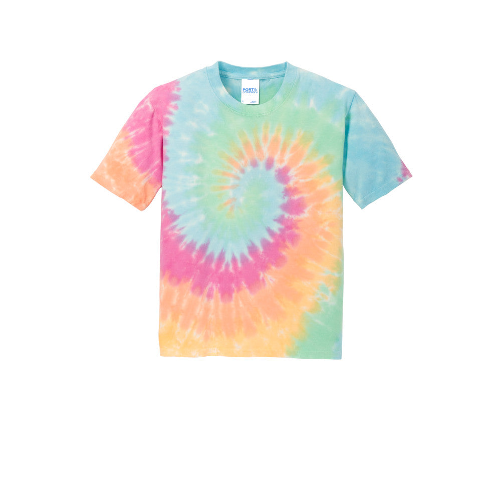 pastel rainbow tie dye tee