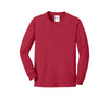 red long sleeved top
