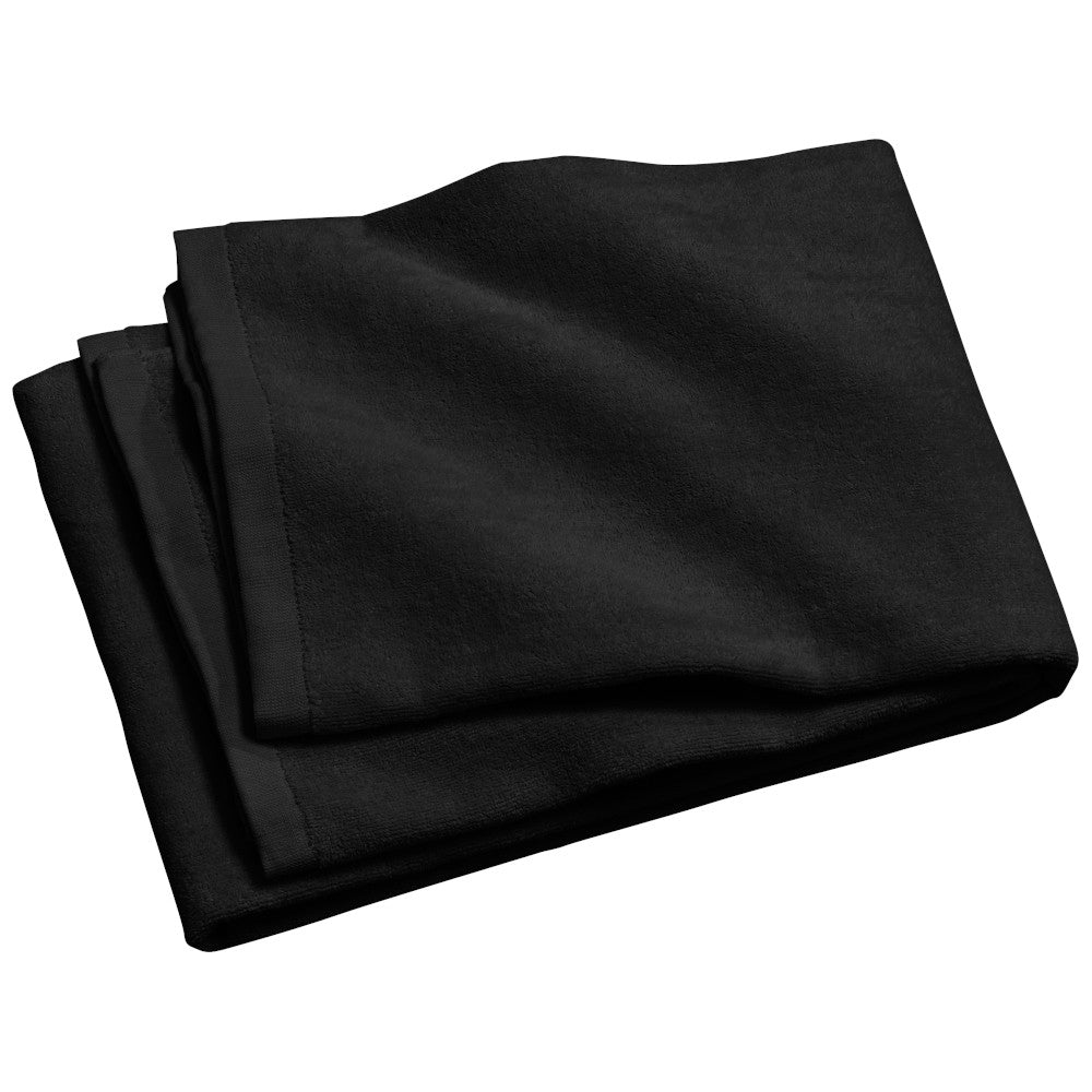 black midweight beach towel