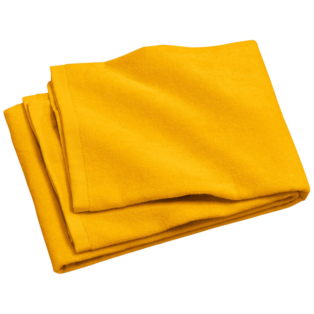 gold midweight beach towel