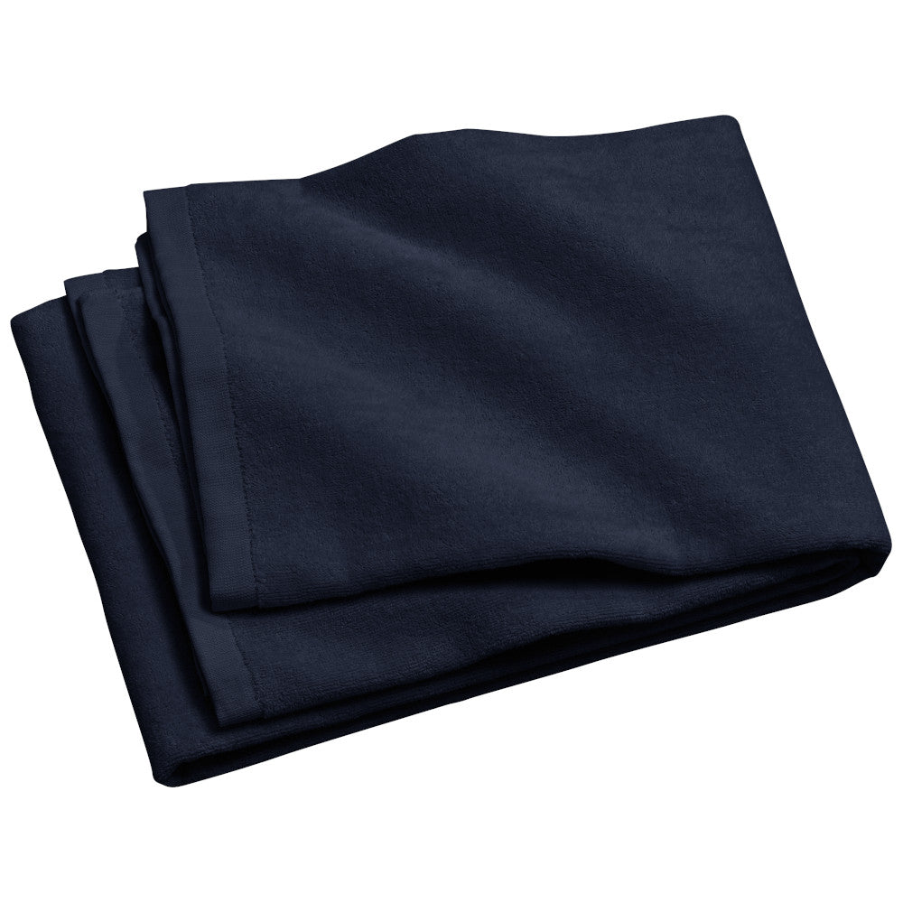 navy blue midweight beach towel