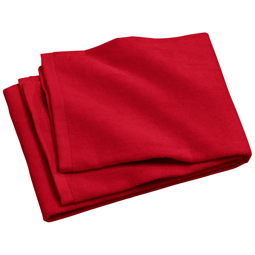 red midweight beach towel