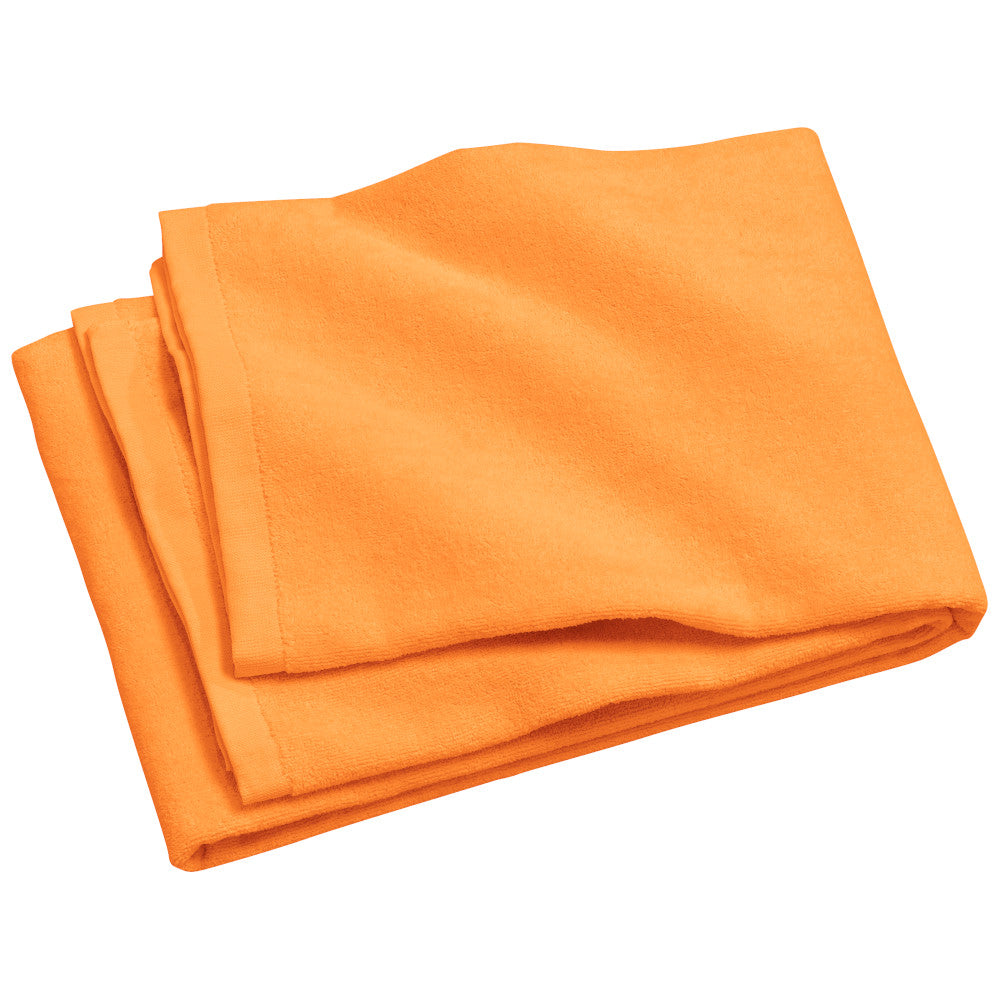 tangerine midweight beach towel